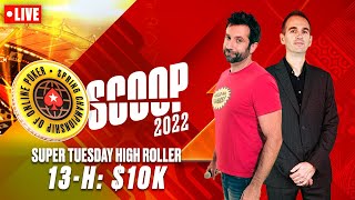 SCOOP 2022 13H 10k Super Tuesday High Roller FINAL TABLE w James Joe amp Nick ♠️ PokerStars [upl. by Nahtanaoj801]