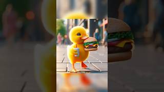 ducklings buy burgers 😍😍 ai shorts duck [upl. by Greerson]