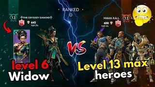 How Powerful Low level Widow is  Level 6 Widow Vs Max 13 level legions ☠️  Shadow Fight 4 Arena [upl. by Elimac]