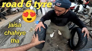 Kurla bike market lucky tyre Mumbai Kurla benelli goprohero11 road 6 tyre [upl. by Chard]