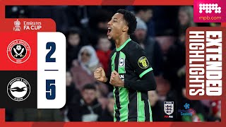 Extended FA Cup Highlights Sheffield United 2 Brighton 5 [upl. by Skees396]