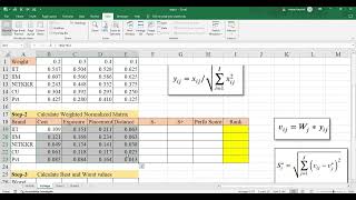 TOPSIS Manual Calculation Steps [upl. by Assirral]