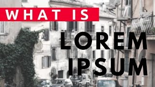 What is Lorem Ipsum Dolor [upl. by Irahs313]