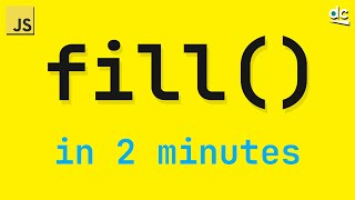 Create a New Array of Objects — Array Fill — JavaScript In 2 Minutes [upl. by Yniffit]