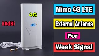 Mimo 4G LTE External Antenna  How to Connect 4G Antenna to Huawei E 8372 h 608 Wingle Dongle Modem [upl. by Rehtul975]