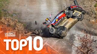 Top 10 BIGGEST WRC Crashes Ever [upl. by Pollard]