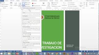 Trabajo con portada en Word e inserción de imagen transparente [upl. by Atela]