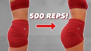 500 FIRE HYDRANT CHALLENGE 🍑🔥  BUBBLE BUTT WORKOUT RESULTS IN 2 WEEKS NO EQUIPMENT  AT HOME [upl. by Lidah]