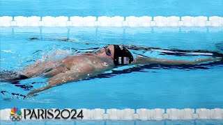 Heart of the Moment Ryan Murphys mom watches 100m backstroke final  Paris Olympics  NBC Sports [upl. by Birdie]