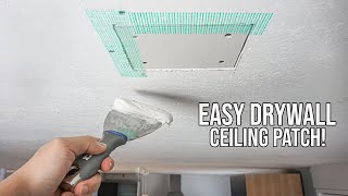 How To Repair A Drywall Ceiling Hole From Start To Finish  DIY For Beginners [upl. by Andromeda642]