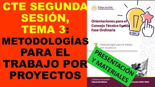 Soy Docente CTE SEGUNDA SESIÓN TEMA 3 METODOLOGÍAS PARA EL TRABAJO POR PROYECTOS [upl. by Eninahs]