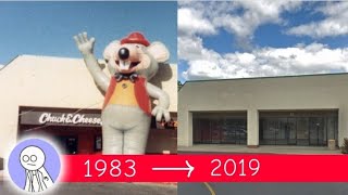 Chuck E Cheeses Locations Then And Now [upl. by Ynohta113]