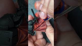 How I painted the Terminator Captain Cape Part 3 paintwarhammer miniature spacemarines myhobby [upl. by Esiole]