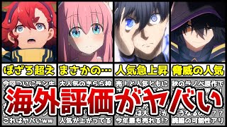 【衝撃】ついに1位交代！？世界で評価された秋アニメランキングTOP10がガチでヤバすぎる…！？【海外評価】【2022秋アニメ】【ぼっち・ざ・ろっく！、水星の魔女、陰の実力者になりたくて！】 [upl. by Kcinnay]