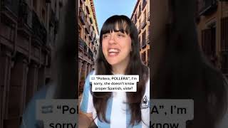 The last one tipped her over the edge 🇪🇸vs🇦🇷 learnspanish comedy argentinian spanish humor [upl. by Nalon]