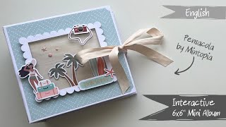 Interactive 6x6quot mini album  Mintopia  Pensacola  Project share [upl. by Nadabb]