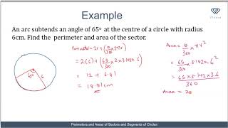 4 Perimeters and areas of sectors and segments of circles [upl. by Delwyn811]