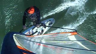 2016 02 15 Windsurfing Sandbanks Fanatic Snake 335 [upl. by Idnahk]