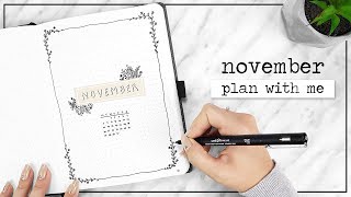 PLAN WITH ME  November Bullet Journal Setup  QampA [upl. by Acnaiv]