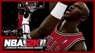 NBA 2K11 Jordan Posterizes Ewing [upl. by Nosyt759]