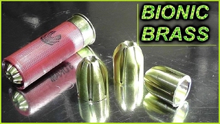 BIONIC BRASS shotgun slug  Effortlessly DEFEATS Body Armor [upl. by Juakn]