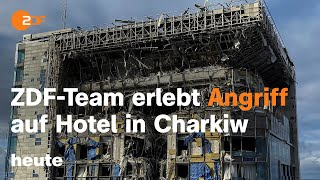 heute 1900 Uhr 311223 Hochwasserlage Angriff auf JournalistenHotel Charkiw Silvester english [upl. by Hnahc]