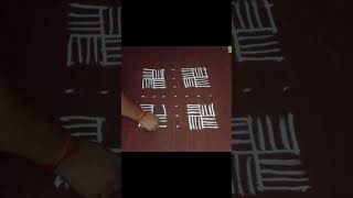 7 x7 dots easy rangoli design yt short [upl. by Hoffarth]