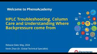 HPLC Troubleshooting Column Care and Understanding Where Backpressure Comes From [upl. by Luelle271]