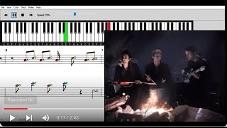 Uprising  Muse  piano tutorial with sheet music [upl. by Ohce]