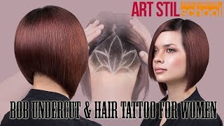 Bob Undercut amp Hair Tattoo For Women [upl. by Minoru]