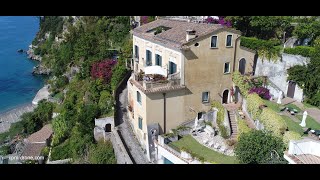 Palazzo Suriano Heritage Hotel in Vietri sul mare Amalfi Coast  Italy  4K Drone footage [upl. by Cirdahc]