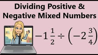 dividing positive and negative mixed numbers [upl. by Jaehne]