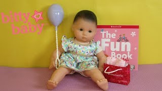 BITTY BABY Gets New Birthday Presents Bitty Baby Party Goody Unboxing [upl. by Oiramad]