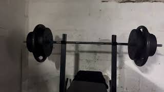 205lb bench press first set max reps 8 times [upl. by Novets]