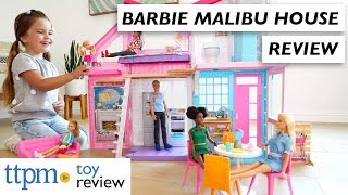 Barbie Malibu House Toy Review from Mattel [upl. by Conant]