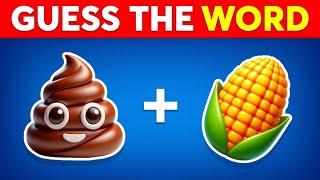 Guess the WORD by Emoji 🤔 Emoji Quiz [upl. by Ettedranreb]