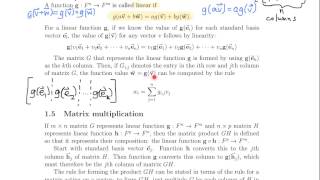 Math23a Week 1 Video 3 Matrices amp Linear Tranformations 14 [upl. by Devonna]