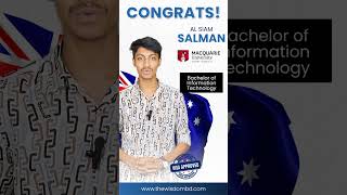 ✈️AL SIAM SALMANs Australia 🎓 VISA Success Story 2024  WISDOM EDUCATION [upl. by Belvia]