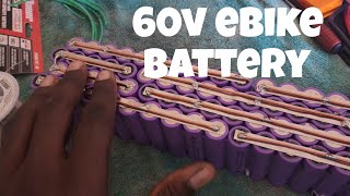 60v ebike battery build for EBikekids 1500w ebike [upl. by Lubbi]