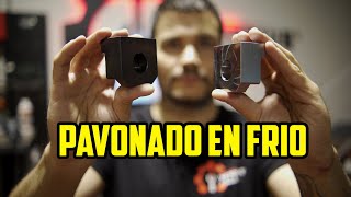 ¡PAVONANDO ACERO 👨‍🔬🧪Se vuelve NEGRO y ANTIOXIDO cnc mecanizado coldblue [upl. by Ainivad]