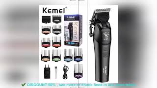 ✔️Kemei Professional Barber Hair Clippers Rechargeable Cordless Electric [upl. by Edmund548]