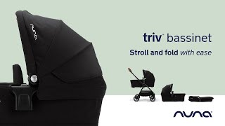 US  TRIV bassinet  Stroll and fold with ease  Strollers  Nuna Features [upl. by Mackoff]