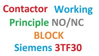 Contactor Working Principle Siemens 3TF30 [upl. by Dionne303]