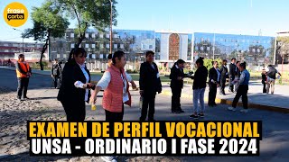 Arequipa Examen de perfil vocacional  proceso de admisión UNSA Ordinario I Fase 2024 [upl. by Enelra]