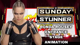 WWE SUNDAY STUNNER 2023 RONDA ROUSEY ENTRANCE STAGE ANIMATION by WWE STAGE 2023 [upl. by Jourdain90]