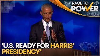 DNC Day 2 Obamas energise DNC crowd for Harris  Race To Power [upl. by Chlori]