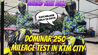 Dominar 250 Mileage Test Kathmandu City  BS6 2023 Model  on test Bike  Dreamernixall [upl. by Hermann]