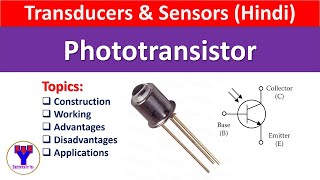 Phototransistor in Hindi  Construction working advantages amp disadvantages of phototransistor Hindi [upl. by Abernon991]