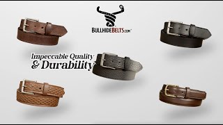 BullhideBeltscom USA Handcrafted Belts Wallets Cell Holsters and more [upl. by Marj]