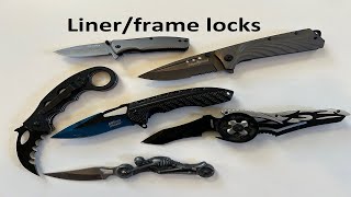 Liner amp Frame lock knives EDC knife vol 2 [upl. by Cruickshank97]